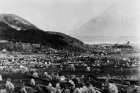 Ausblick vom Hartlisberg 1929 in der Bildmitte der Hochkamin der Ziegelei Koenig